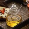 Glass Honeycomb Tank Kitchen Tools Honey Storage Container with Dipper and Lid Honey Bottle for Wedding Party Dining