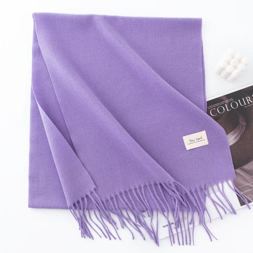 Solid Color, Maillard, Scarf, Ladies', Scarf, Warm Shawl Sunshade and Dust Prevention