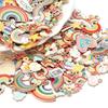10-40 pièces/lot Série Arc-en-ciel Pendentifs en Alliage Lettres en Alliage Charms Émaillés Pour la Fabrication de Bijoux DIY Accessoires Collier Bracelet