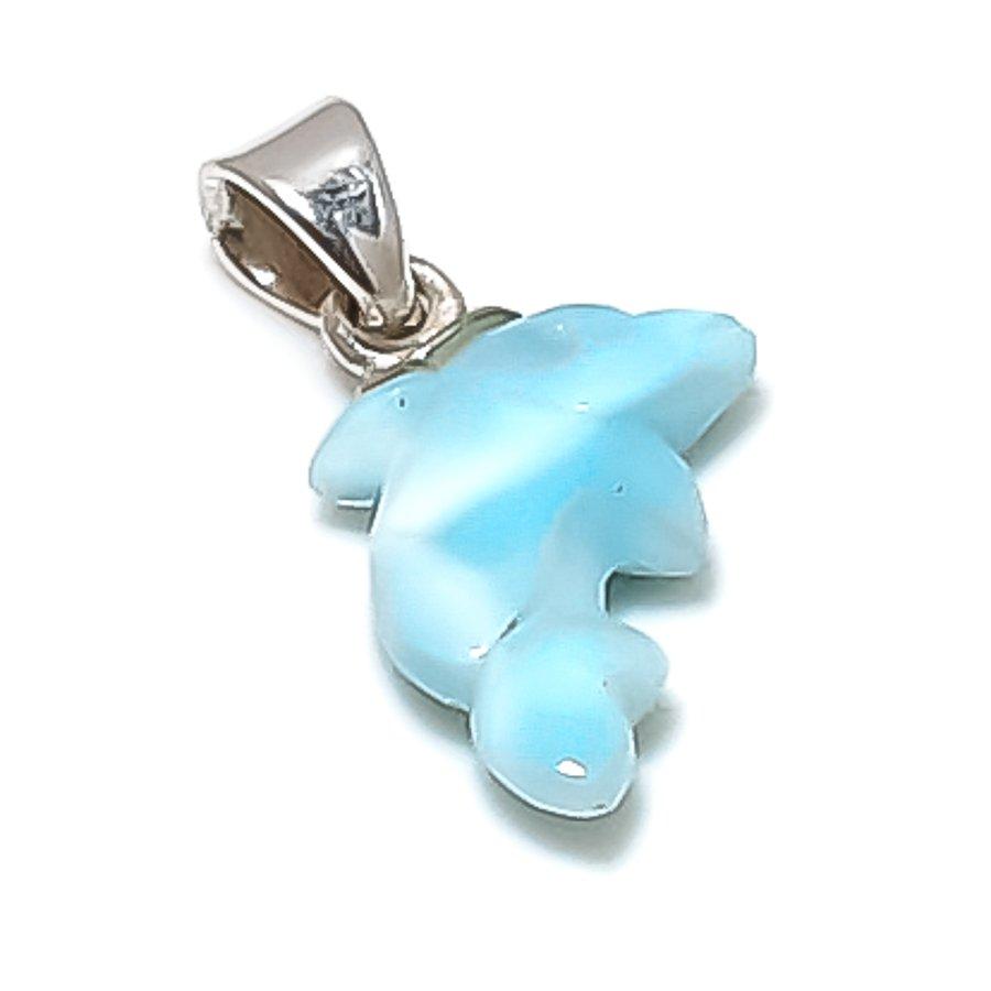 

Natural Larimar Gemstone Handmade 925 Sterling Silver Jewelry Pendant 0.71 z7k52