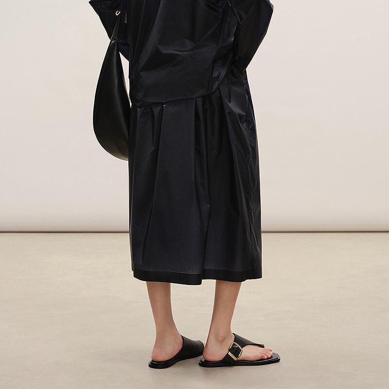 LESS 2026 Spring Pleated Midi Skirt