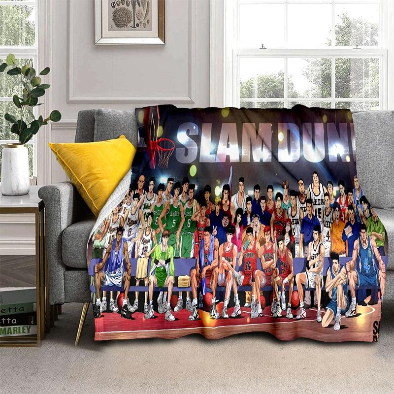 SLAM DUNK 29 Style New Cartoon SHOHOKU Basketball Anime Blanket,Soft Throw Blanket for Home Bedroom Bed Sofa Travel Cover Kids