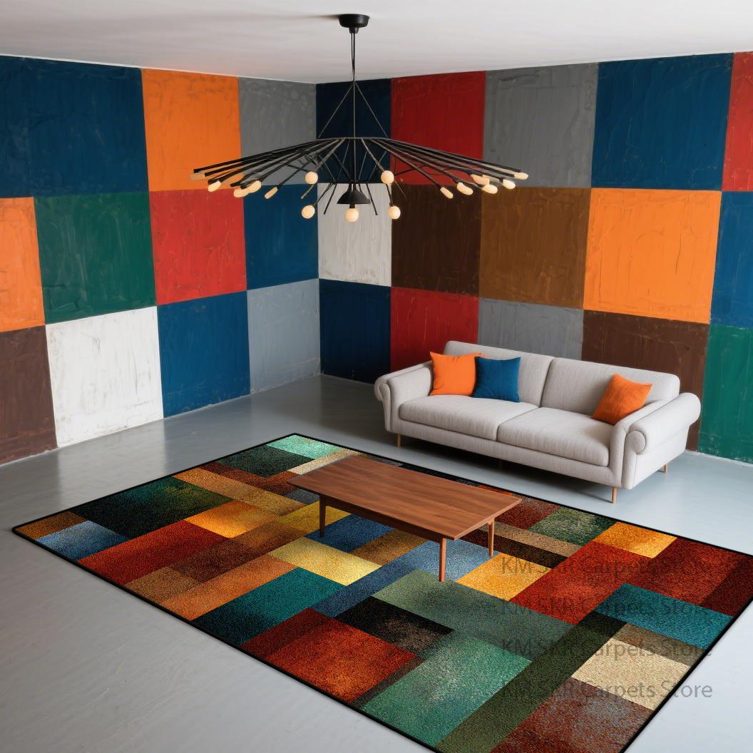 

Geometric Carpet Living Room Bedroom Light Luxury Large Area Rugs for Home Decoration Abstract Non-slip Sofa Custom Floor Mats 40cm x 60cm