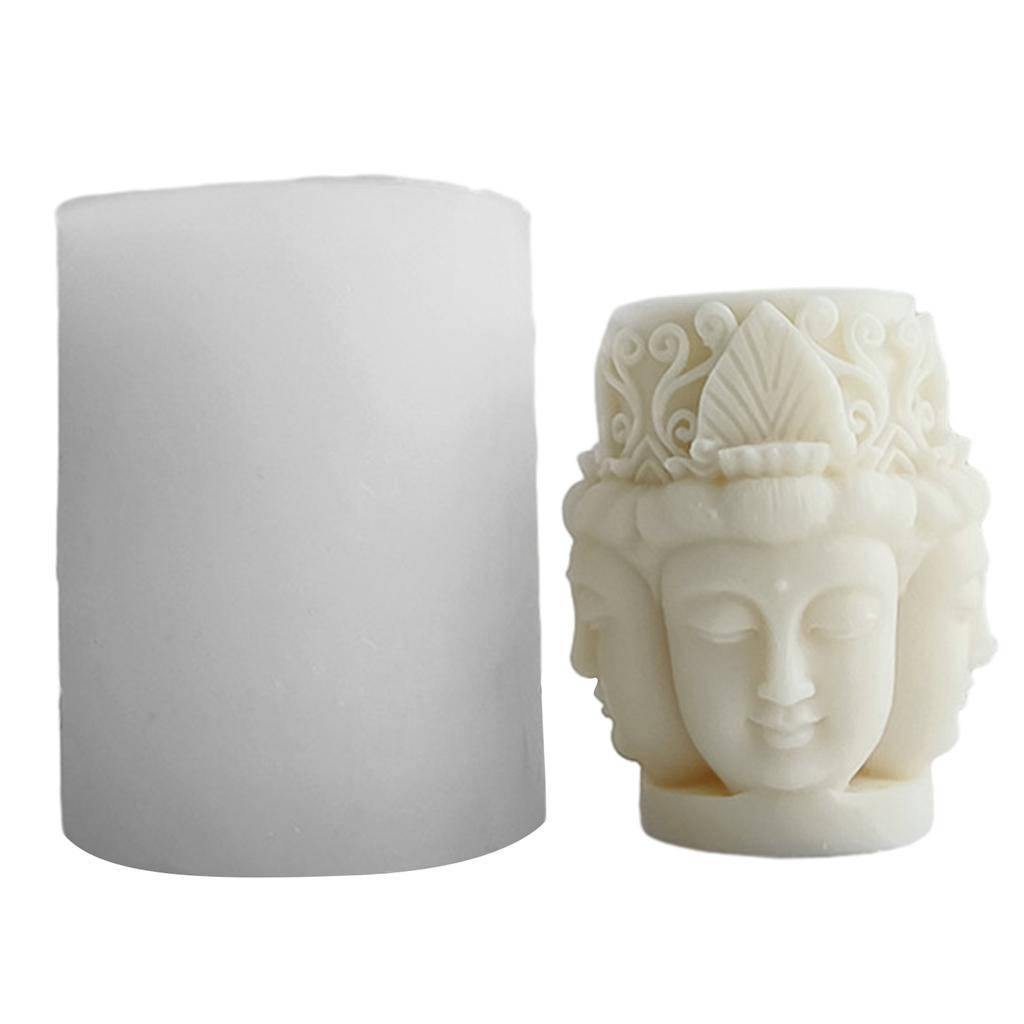 Buddhas Silicone Candle Mold 3D Statue Plaster Mould Cake Chocolate Making Tool Gypsum Soap Molds DIY Crystal Resin Molds