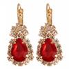 Fashion Women Water Drops Coloured Water Drill Necklace Earrings Ring Set Shining Bride Jewelry