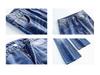 Women's Blue Retro Puppy Embroidery Jeans - Slimming, Loose-Fit, Straight-Leg for Spring/Autumn