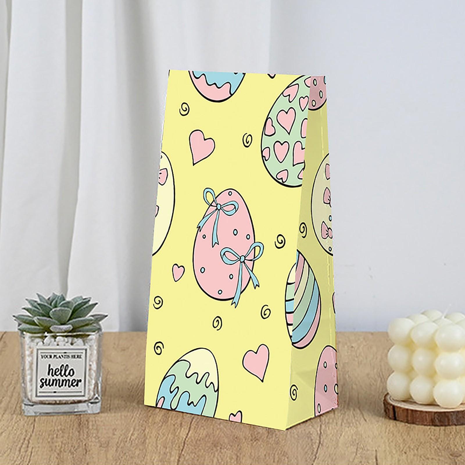 

Ручной мешочек для яиц в виде пасхального кролика, подарочный мешочек для конфет на праздничную вечеринку, самоклеящийся мешочек с наклейкой One Size жёлтый