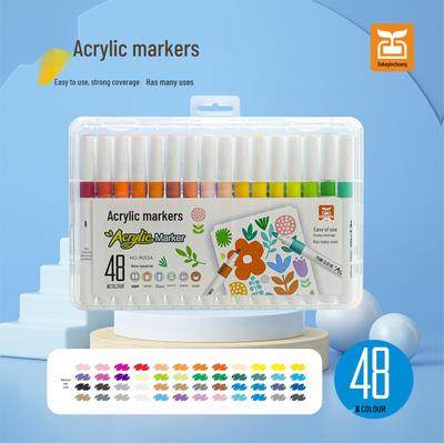 Hochwertige Acrylmarker mit großer Kapazität: Wasserdicht, Ungiftig, Runde Spitze für DIY-Graffiti & Handbemalung. Ideal für Studenten.