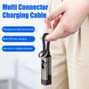 65W 4 In 1 Keychain Cable, Fast Charging Data Cable with LED Display, 8-Pin/Type-C/USB-A/USB-C, Portable Keyring Cord for Most Phone
