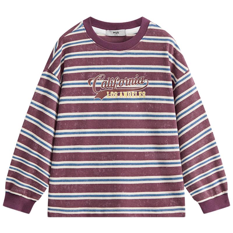 

MQD Boys Cartoon Striped Round Neck Sweatshirt 110cm
