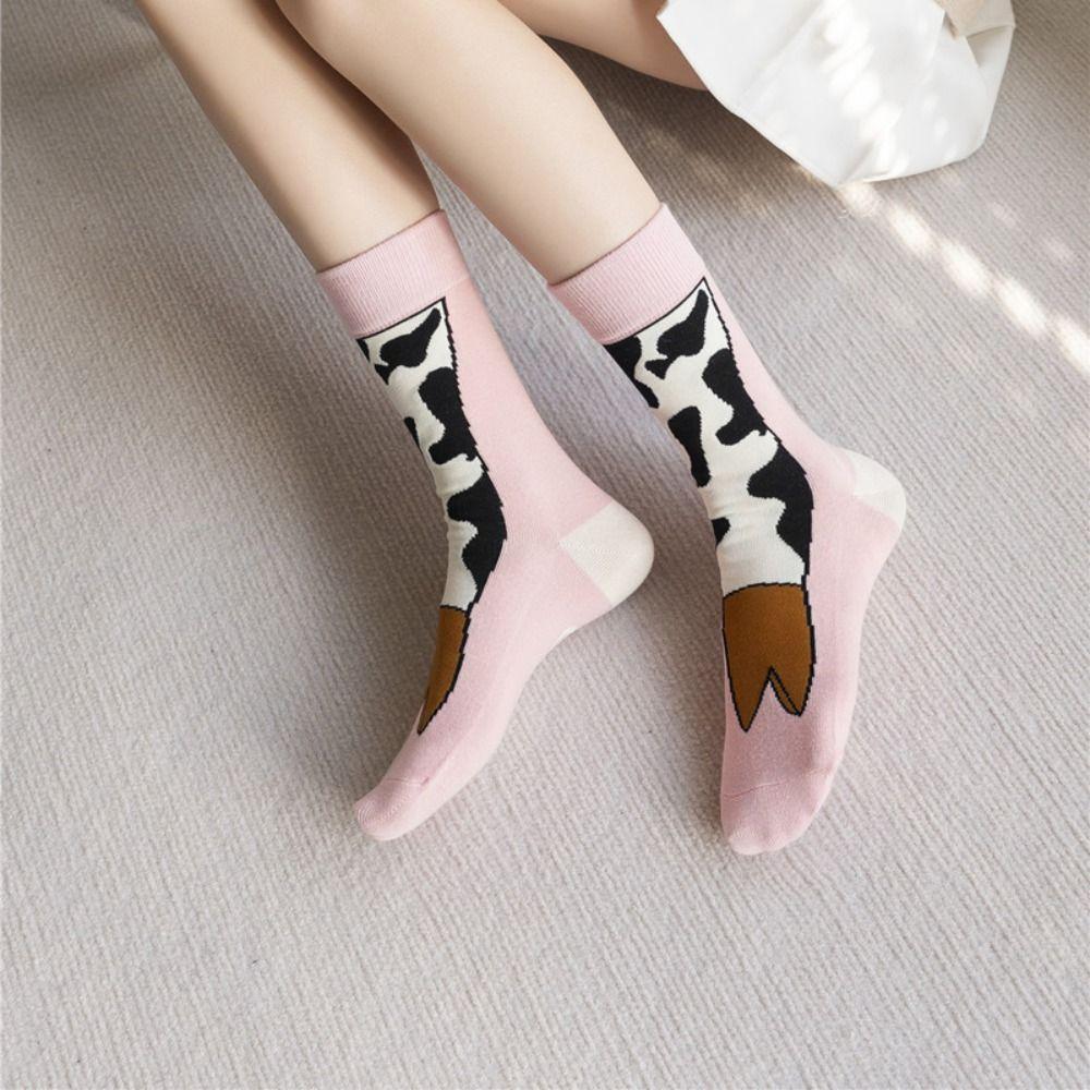 5 Paar Cartoon Hühnerfuß Socken Druck Zehe Kuh lustig Kurze Socken Kreativ Lustige Frosch Socken Damen