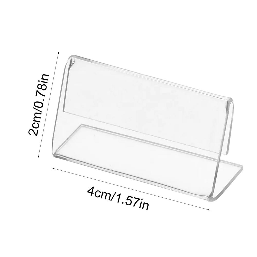 

Shelf Labels 10pcs Acrylic Clear Card Display Stand Small Counter Top Sign Holder Acrylic Sign Holder For Stable And Sturdy чистый