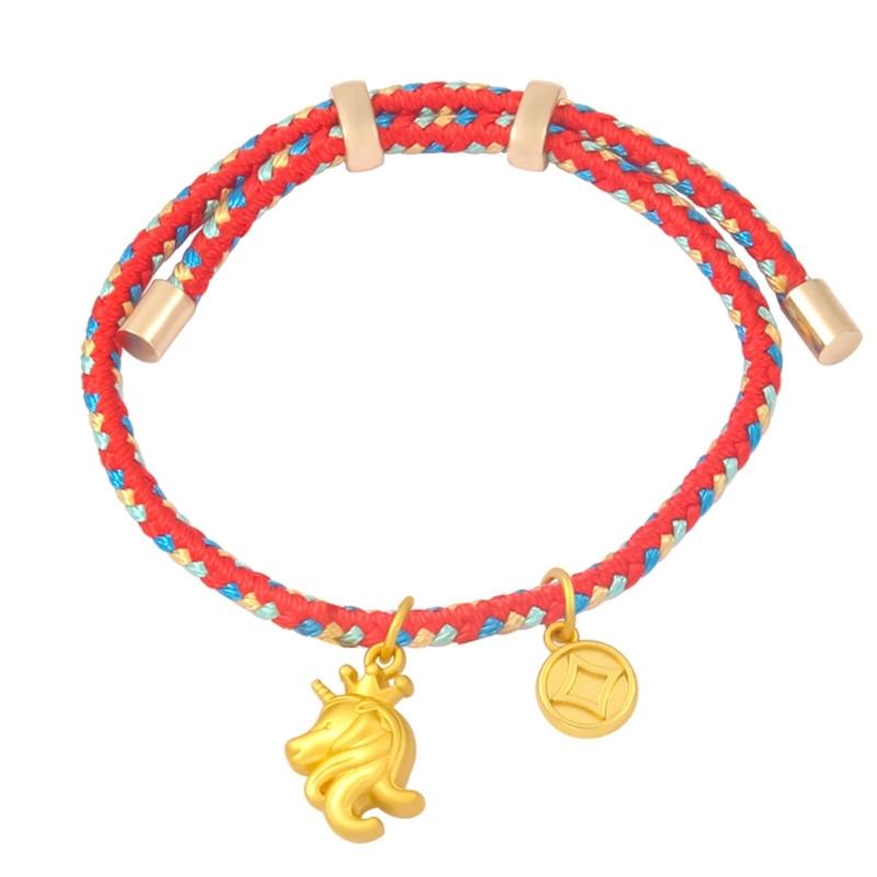 Entzückender Cartoon-Pferdeanhänger an geflochtenem Armband Ideal für den täglichen Gebrauch Layering Vielseitiges stilvolles Accessoire