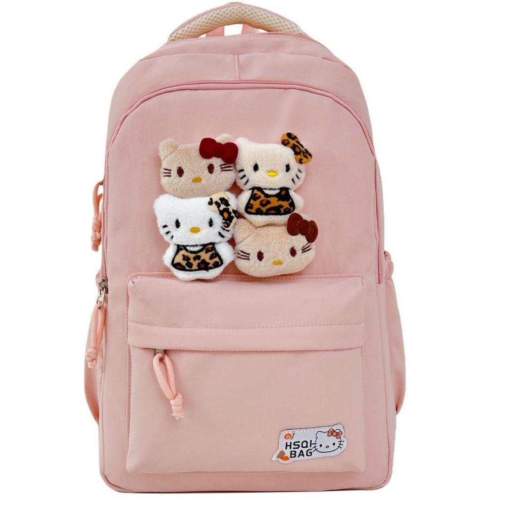 Schoolbaghellokitty cute doll backpack female large capacity middle and high school student schoolbag anti-theft zipper leisure bag