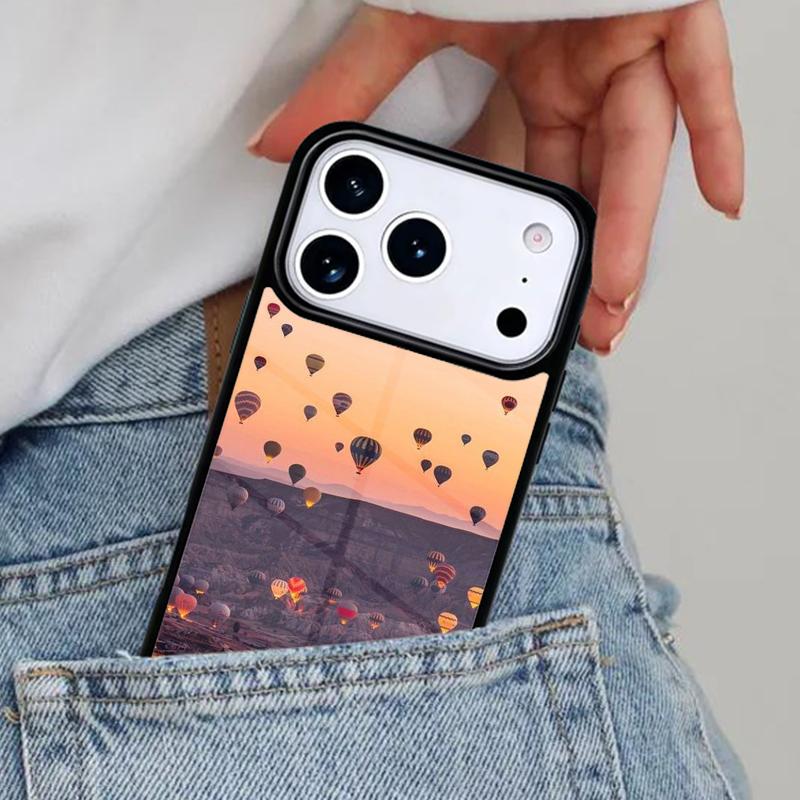 

Hot Air Balloon Travel Mountain Phone Case for iPhone 16e 15 14 13 12 17 Pro Max Plus Air 17pro Cover Coque iPhone 13 Pro