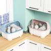 Dust Proof Draining Cupboard Cupboard Semi-flip Cover Storage Box Dish Rack Plate Holder Drain Rack
