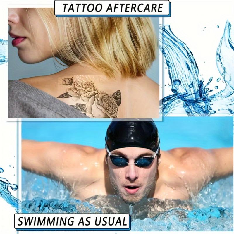 20/50pcs Waterproof Transparent Film Dressing, Self-Adhesive PVC Gauze Bandages with Padding, Ideal for Showering & Water Sports