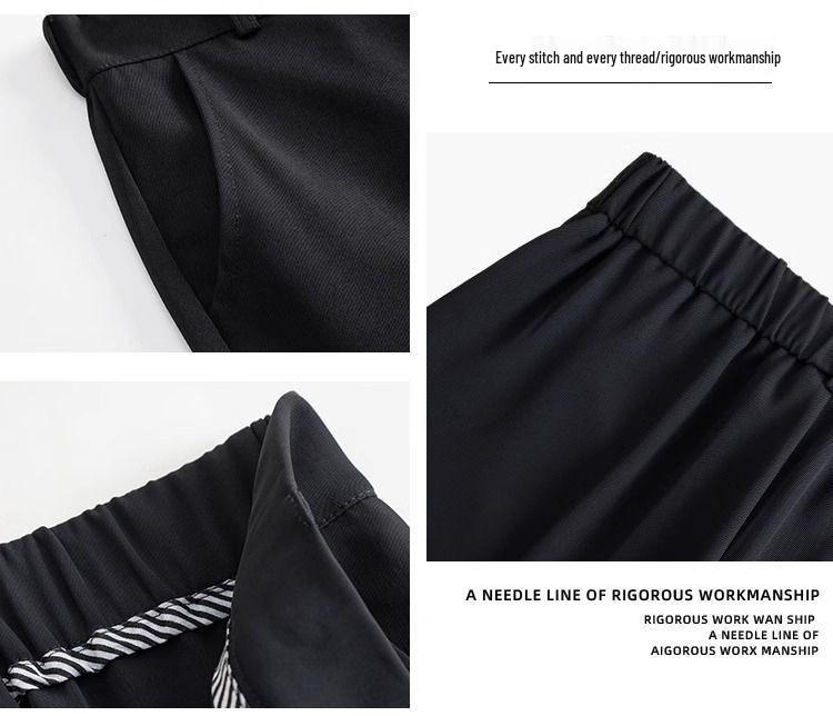 Schwarze High-Waist Straight-Leg Hosen für Damen, Slim Fit, für Frühling/Sommer 2026