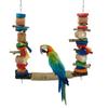 Bird Swing for Cage Parrot Perch Natural Wood Stand Bird Toy Parakeet Chew Toy Wood Blocks for Small Parakeet Cockatiels