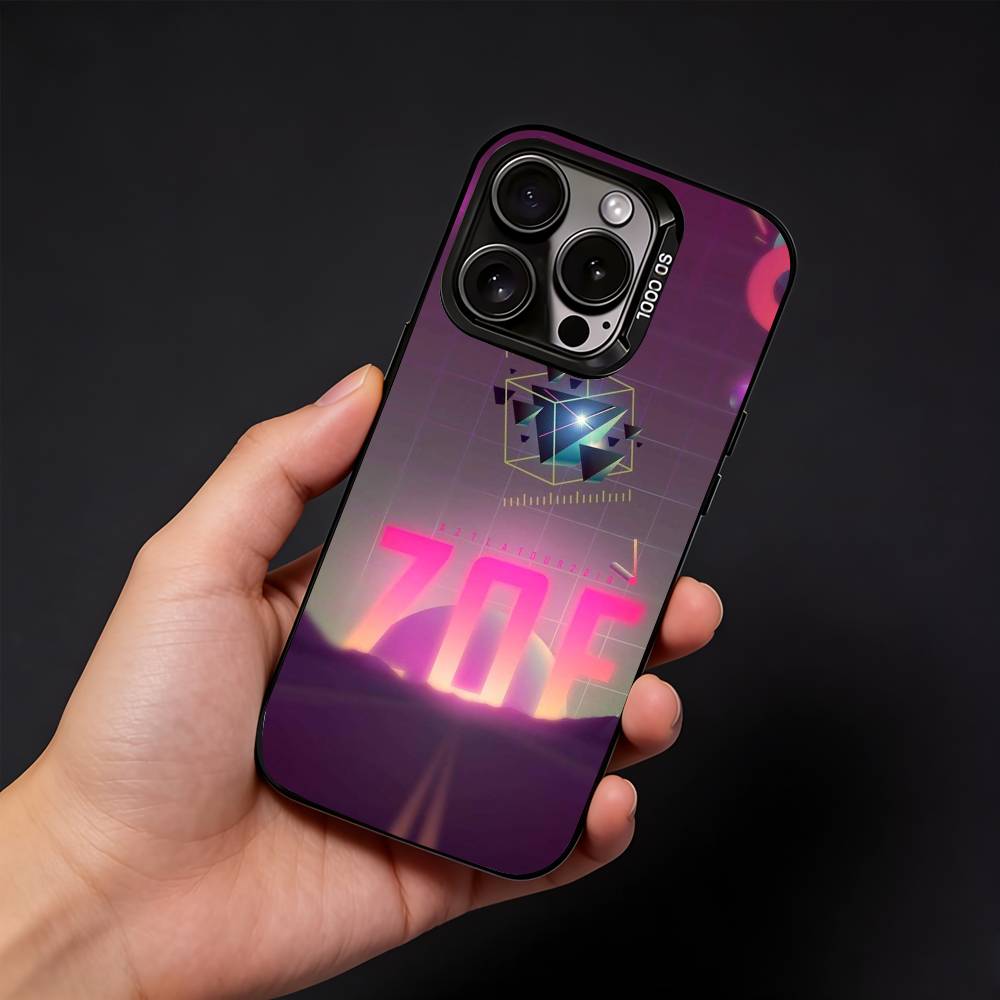 Z-ZOE B-Band Phone Case For iPhone17, 16,15,14,13,12 Pro Max Black Candy Matte Shockproof Cover iPhone16pro