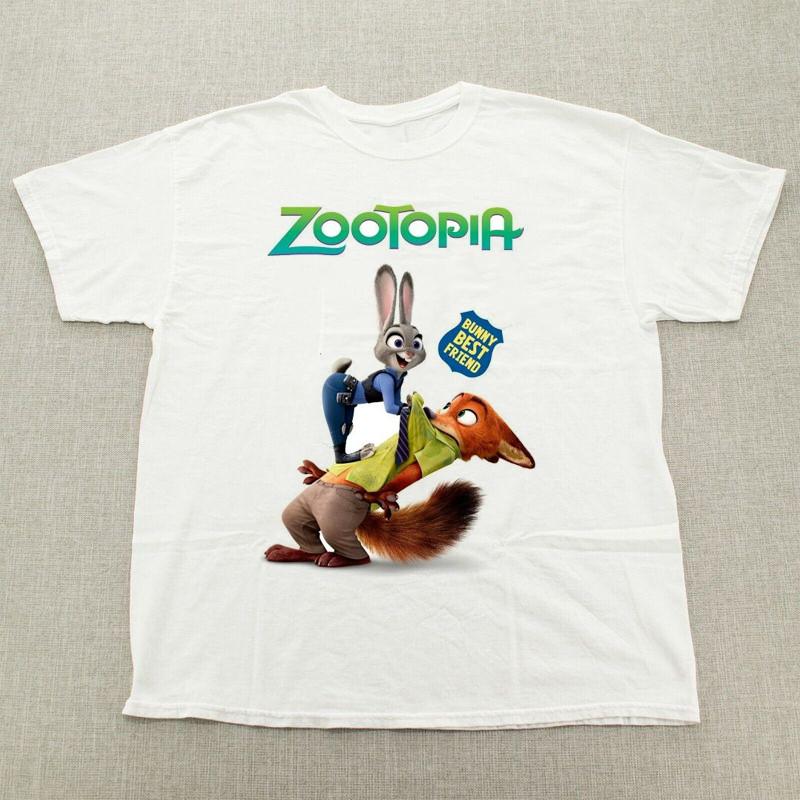 

New Judy And Nick White Full Size To 4XL Shirt Gift Valentine Unisex T-Shirt XXXL