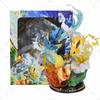 Anime Special Effects Figure Mega Charizard XY Greninja Gengar Mewtwo Three Form Evolution Led Light PVC Model Toys