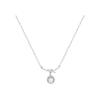 Micro Zircon Sugar Cube Pendant Titanium Steel Necklace Women's Small Knotted Single Diamond Collarbone Chain Internet Celebrity Accessories