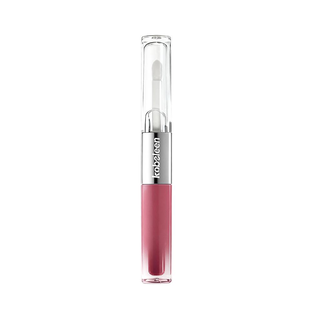 Kobeleen Double-Ended Long-Lasting Nude Lip Glaze: Natural, Glossy, Plump Finish