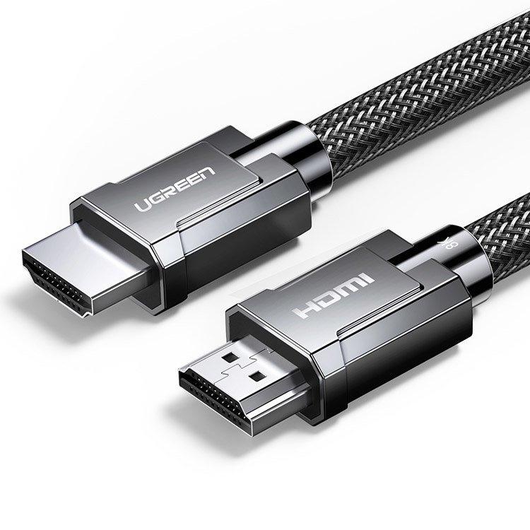 Ugreen 8K/4K HDMI 2.1 kabel 2m - vysokorychlostní 48Gbps, HDR, VRR, eARC, ALLM, QMS, QFT, 3D kompatibilní - šedý (HD135 70321)
