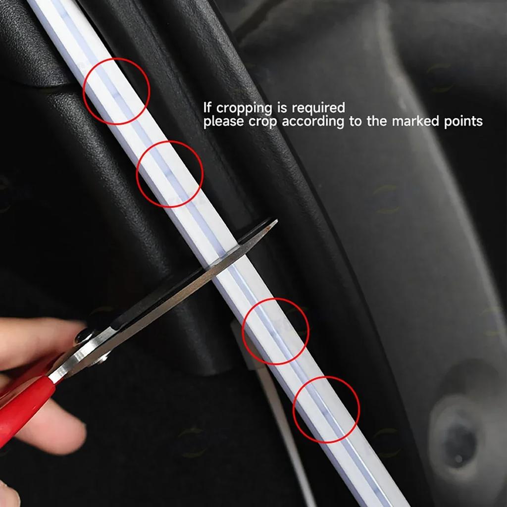 NEW Car LED Interior Light Strip High Brightness Light Interior Decoration Wiring Free Automatic Sensing Tailgate Light Strip