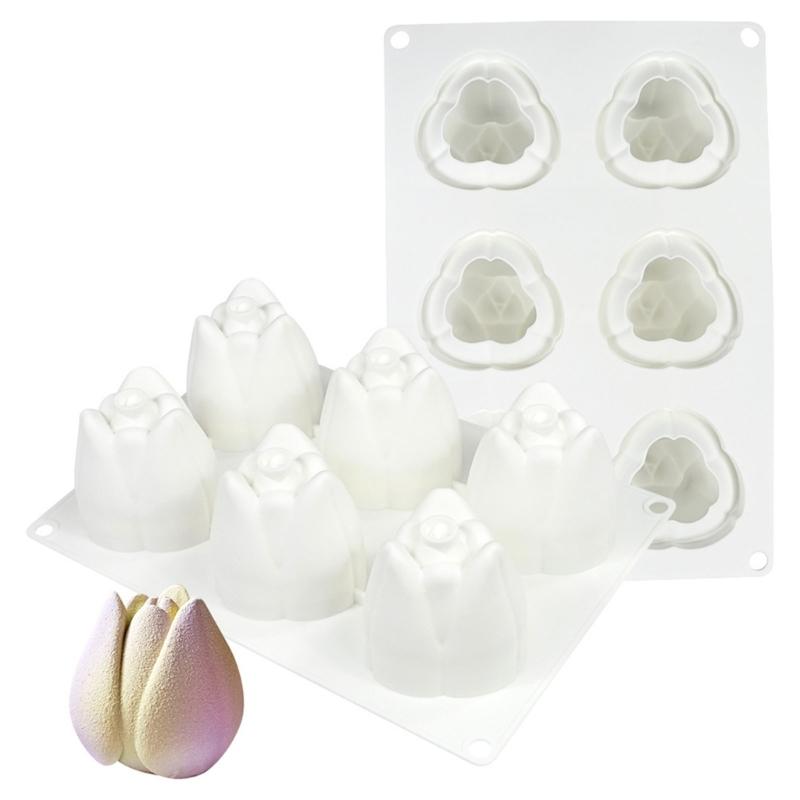 Multiuse Food Grade Silicone Tulips Molds Ideal For Romance Dessert DIY Crafts Holiday Celebration And Baking Accessories