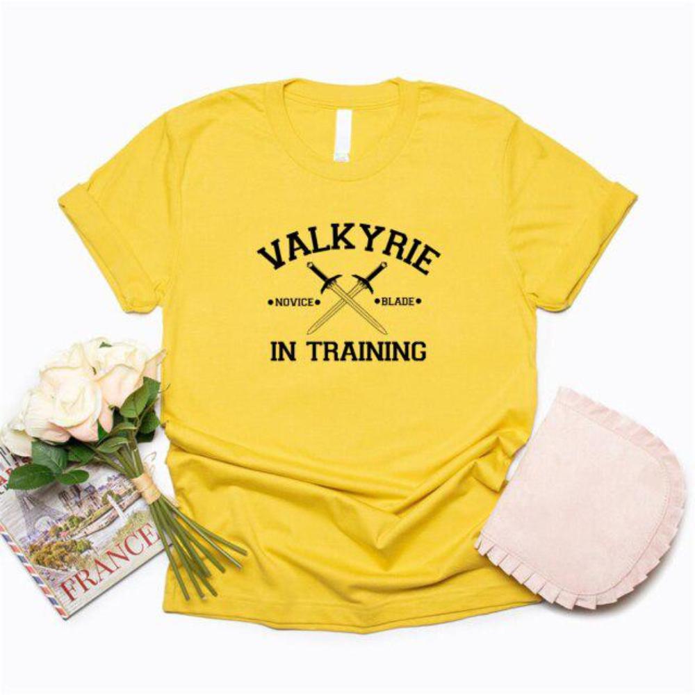 Valkyrie In Training T Shirt Sarah J Maas Shirt Night Court Bookish Gift Woman Tshirts Summer Top Graphic T Shirts