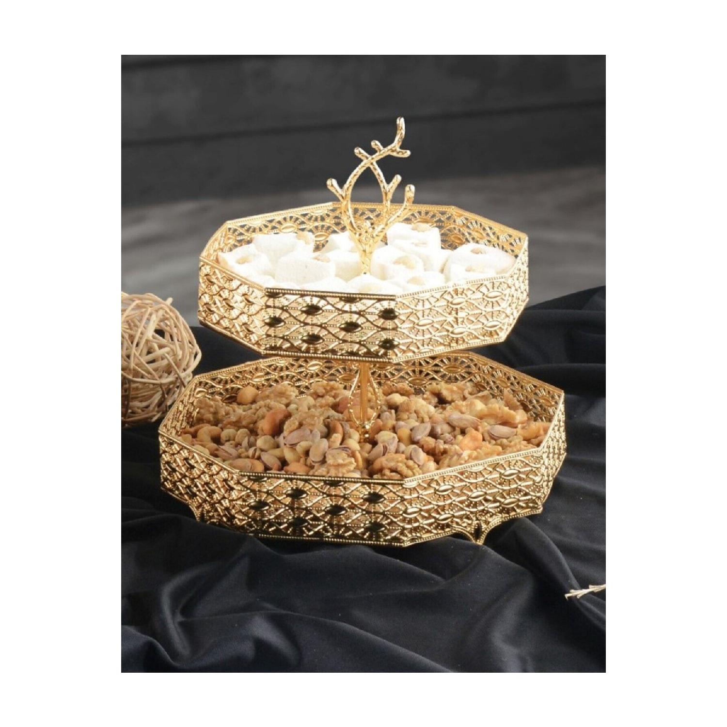

27 Pattern 2-storey Honeycomb Cookie (20-25 Cm) Gold золотий
