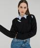 THEFRHT Cutout Two-Way Wool Crop Top (Black)