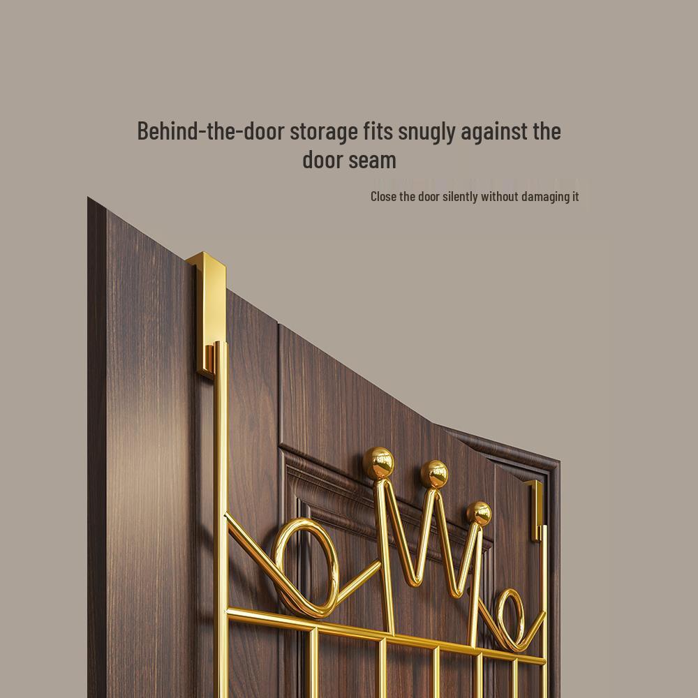 Punch-Free Over-the-Door Coat and Hat Rack - Bedroom & Kitchen Storage Solution