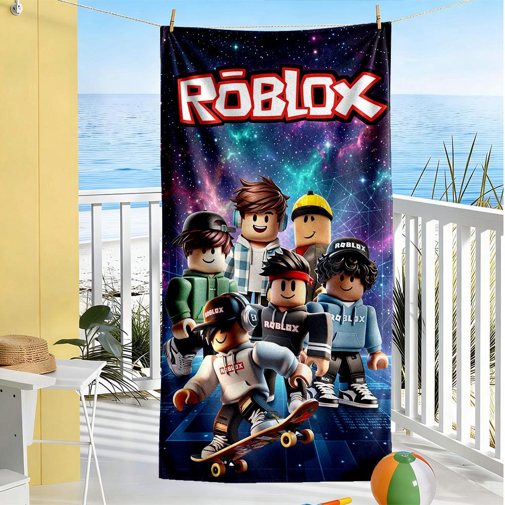 Roblox Strandtuch Weich Langlebig Schnelltrocknend Bequem Leicht Perfekt für Reisen Yoga Camping und Schwimmen