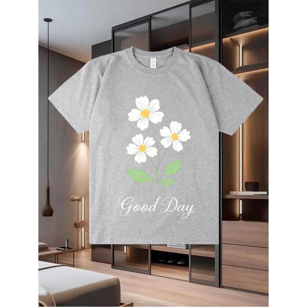 New Printed Short-Sleeve T-Shirt for Trendy Men in Summer a Street-Style Versatile Casual Top