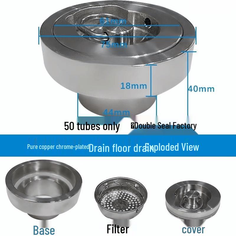 Round Copper Floor Drain Stopper
