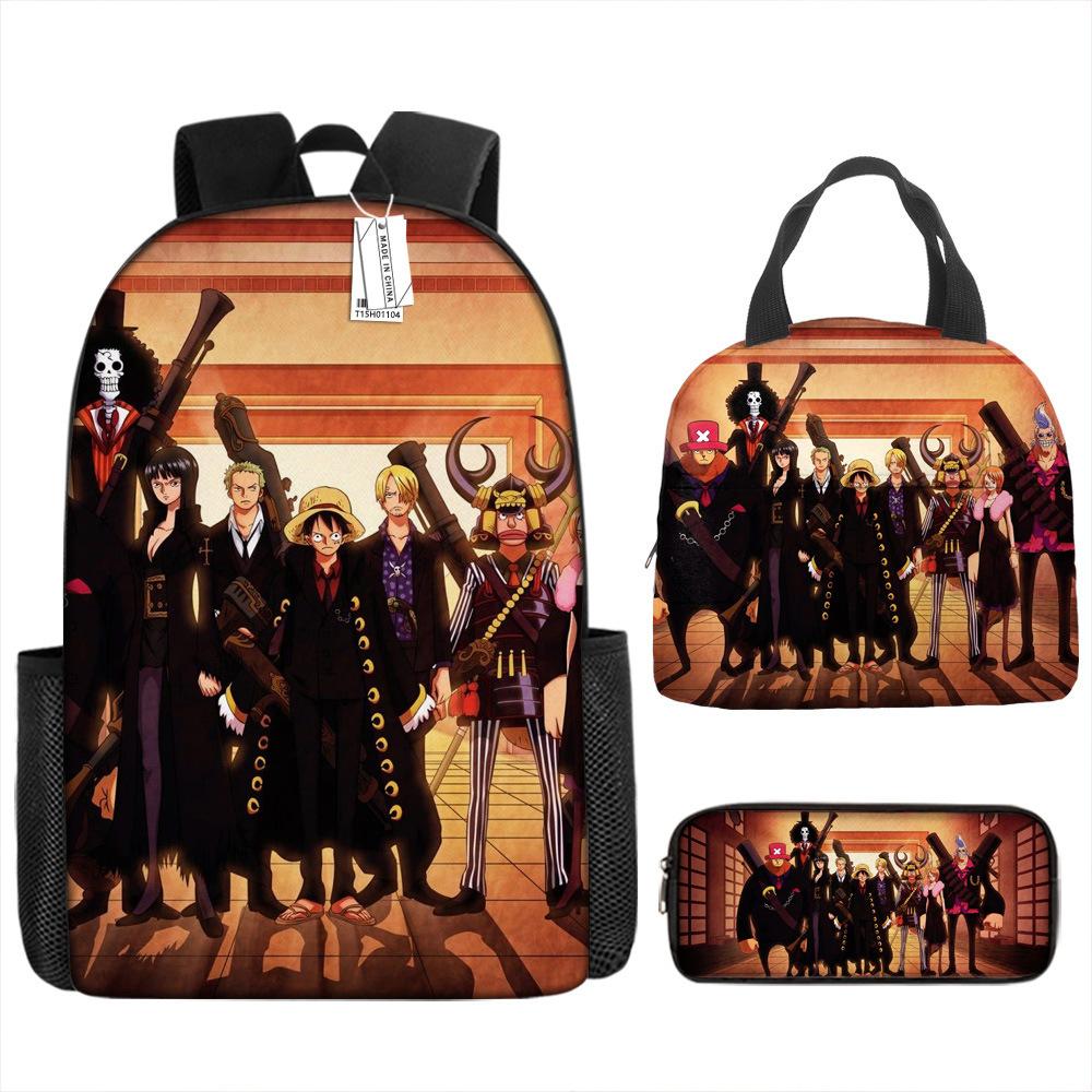 ONE PIECE Luffy One Piece Schoolbag Campus Primary School Students Nautical King Backpack Lightweight Large Capacity Computer Bag