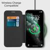 For iPhone 11 Pro Max 6.5 inch Compatible with MagSafe RFID Blocking Card Slots PU Leather+TPU Electroplating Clear Back Flip Case with Lens Film