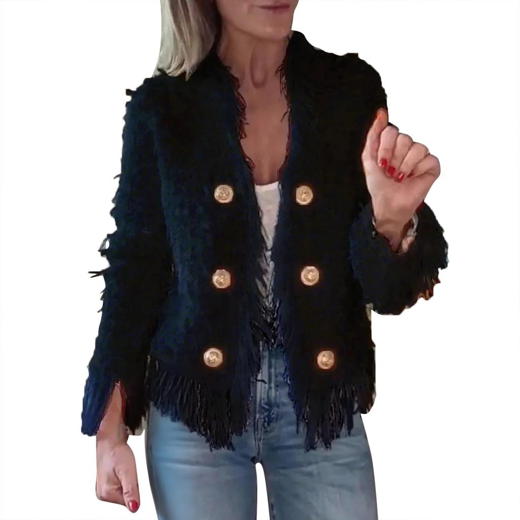 Women's Fashionable And Elegant Tassel Top Coat