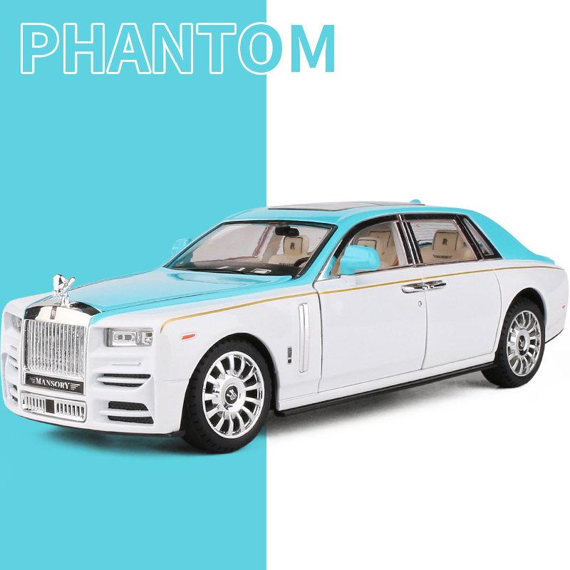 1/22 Rolls Royce Phantom Alloy Luxy Car Model Diecasts & Toy Vehicles Metal Car Model Simulation Sound and Light Childrens Gifts