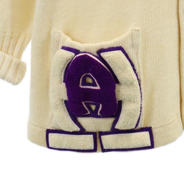 IMPERIAL 70s vintage wool Long sleeve knit cardigan 38 Ivory sweater Men's Used