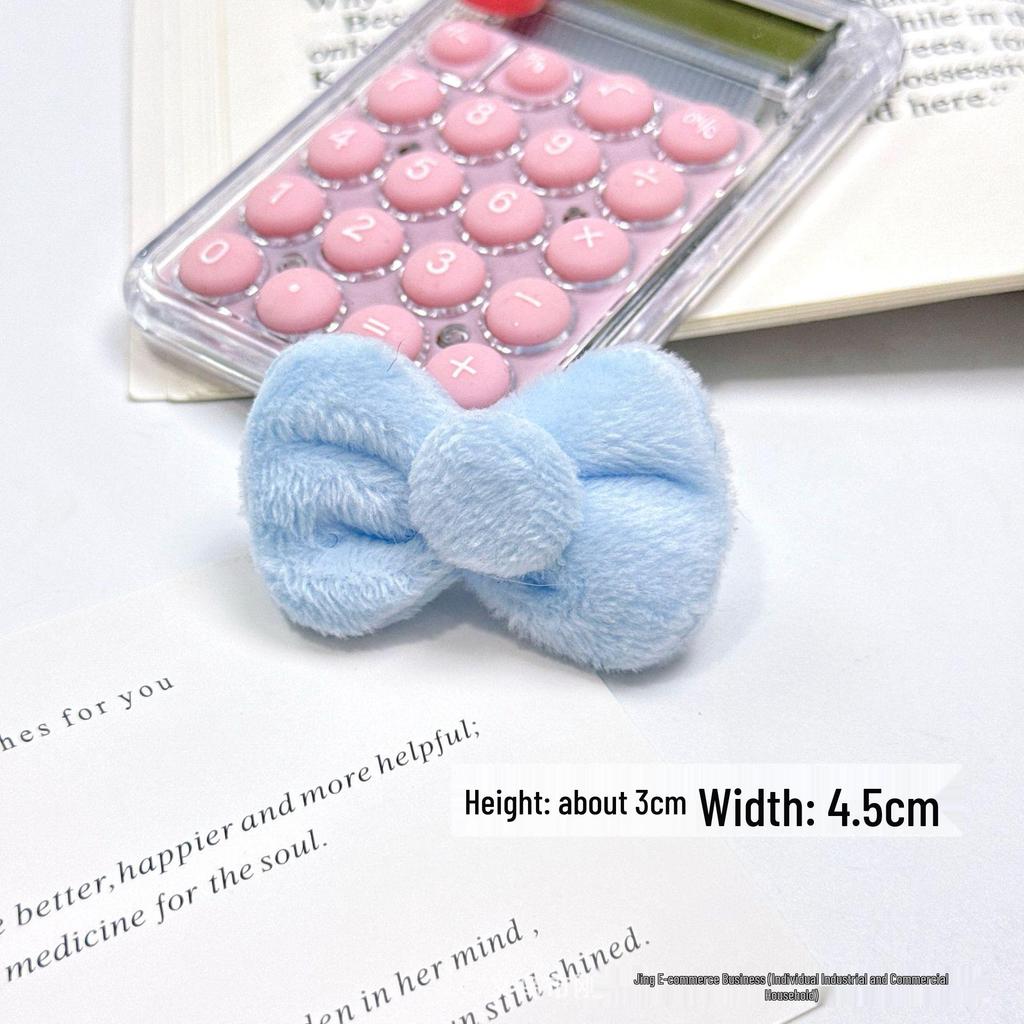 Plush Bow Hair Clips - DIY Handmade Fabric Accessories for Kids