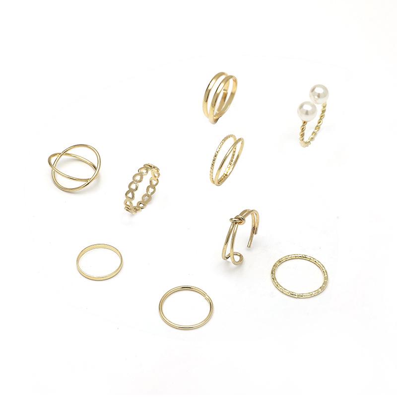 Tide Ring Women's Stylish Luxury Index Finger Ring Set