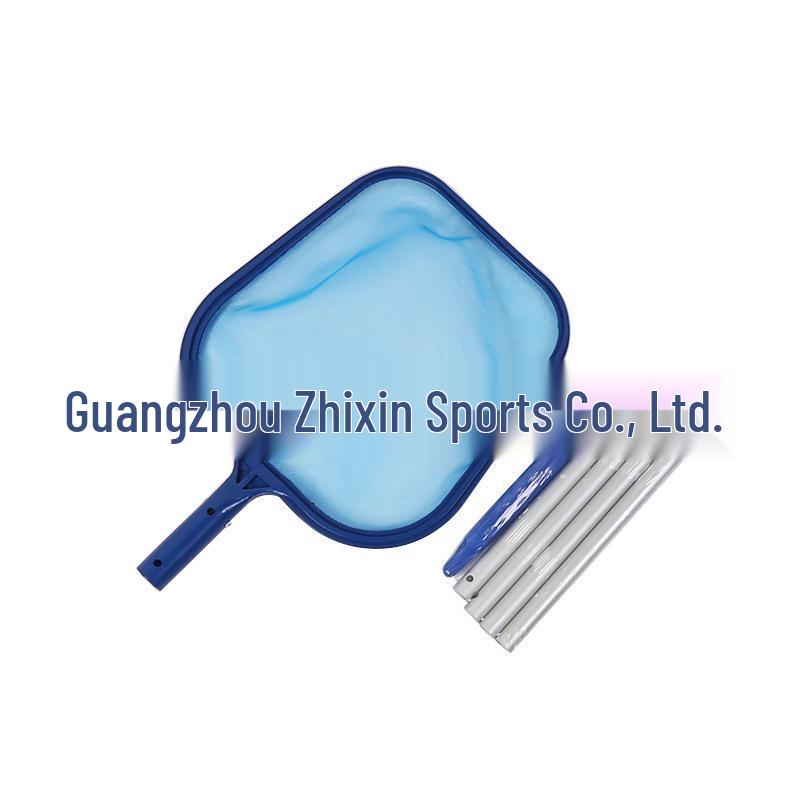 Four-Piece Pool Cleaning Set with Pole, Net, Sponge, and Brush
