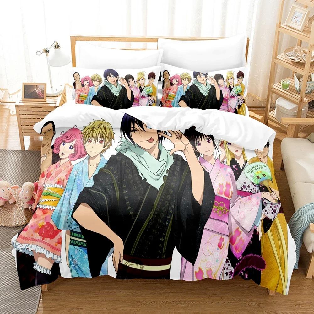 Anime Noragami Yato Bedding Set Duvet Cover Bedroom Comforter Covers Single Twin King Size Quilt Cover Home Textile