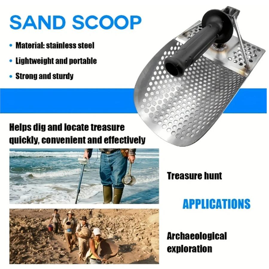 Sand Scoop for Metal Detecting Heavy Duty Metal Detector Beach Finds Scoop Equipment Garden Gadgets Utensils Supplies Sand Scoop