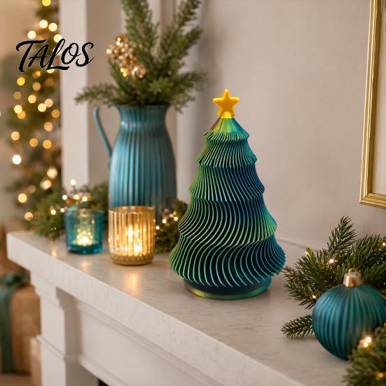 Travel Fidget Gadget 3D Printed Christmas Tree Toy, Lightweight Mini Desktop Ornament, Compact Relaxation Decompression Hand Toy for Anxiety