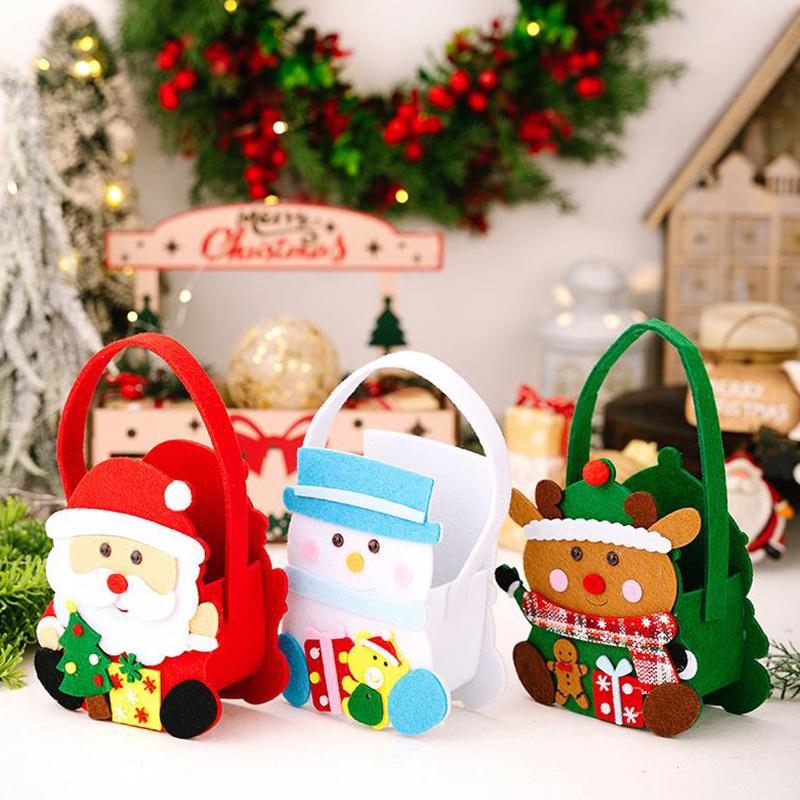 Christmas Gift Doll Bag, Small Christmas Gift Bag, Christmas Gift Bag, Santa Snowman Deer Doll Storage Bag, Christmas Decor